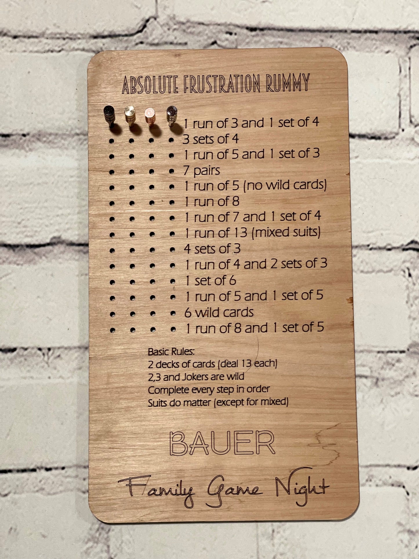 Absolute Frustration Rummy, Game Night, Rummy Card Game, Housewarming Gift, Camping Game, Travel Games, Gift for Dad, Gift For Mom, Family