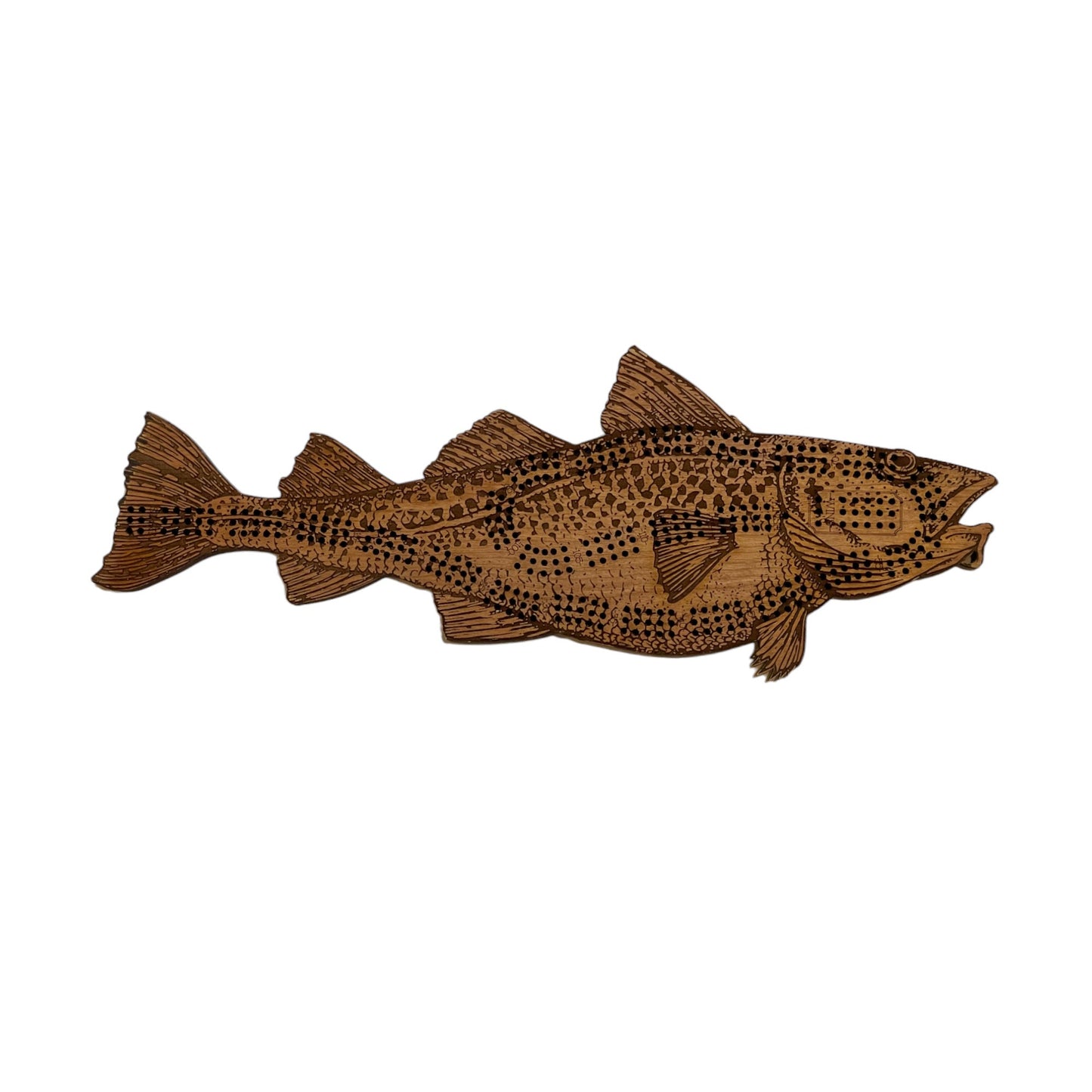 Cod Fish Cribbage Board, Laser Engraved Wooden Game, Perfect for Family Game Night, Unique Gift for Board Game Lovers