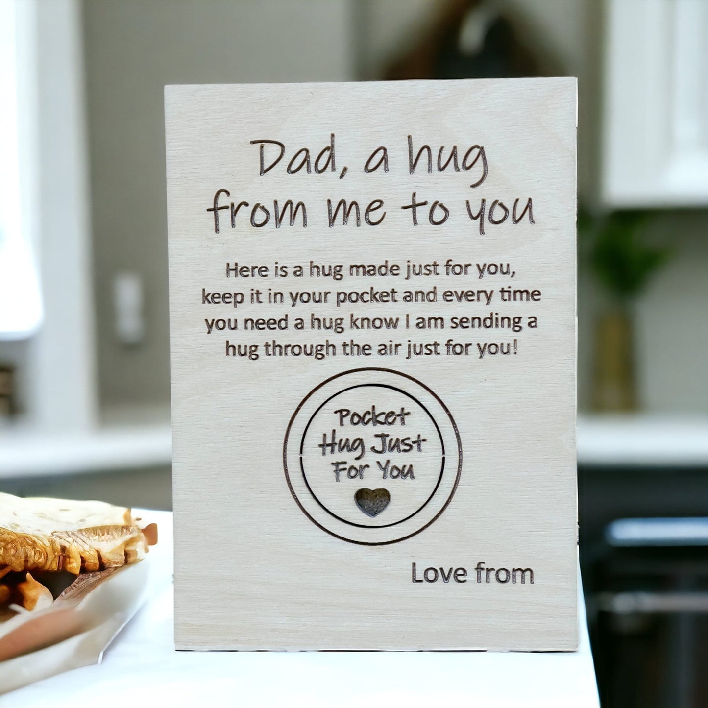 Dad Pocket Hug Card- Fathers Day Gift - Thinking Of You - Special Father Gift - Dad Birthday - Pocket Hug Card - Gift From Kids