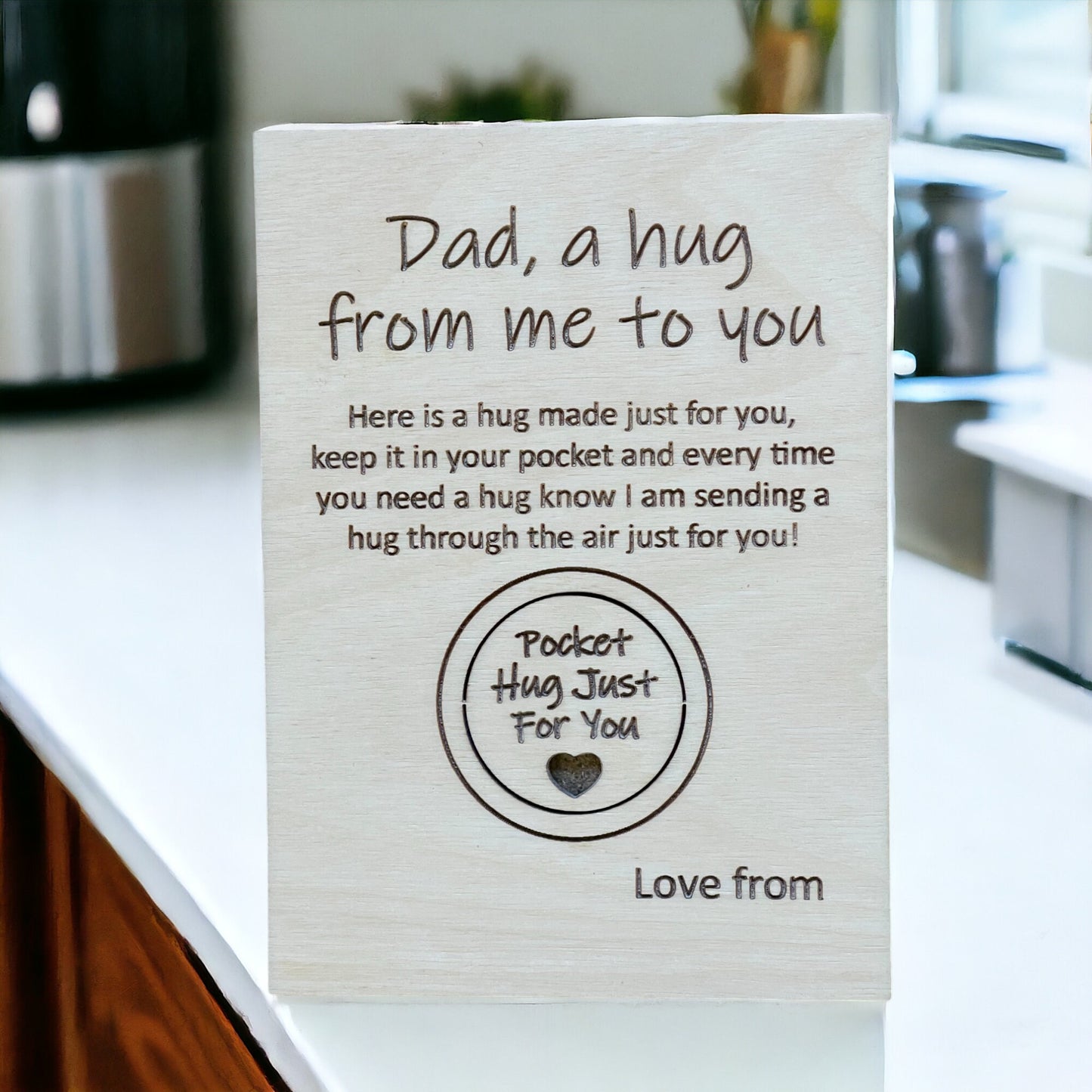 Dad Pocket Hug Card- Fathers Day Gift - Thinking Of You - Special Father Gift - Dad Birthday - Pocket Hug Card - Gift From Kids