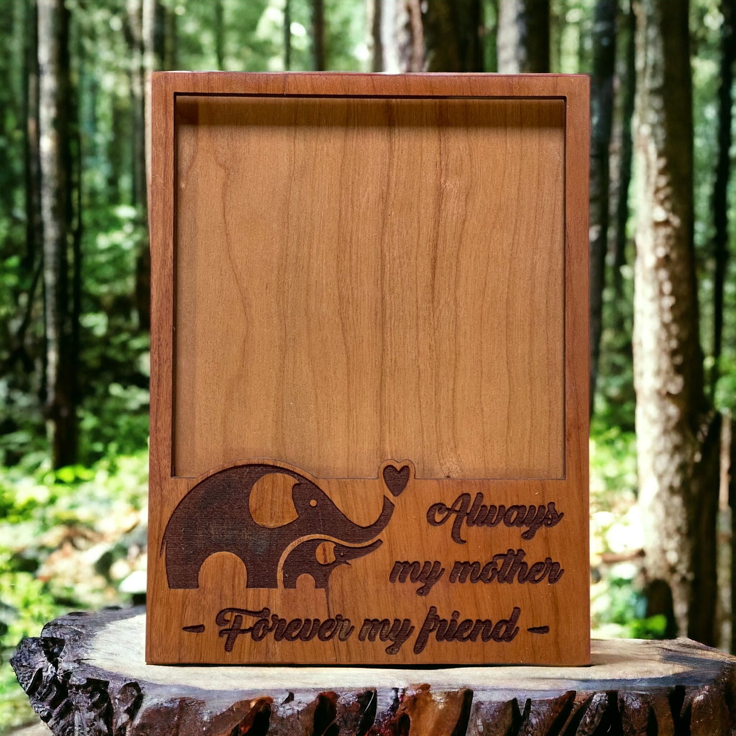 Always My Mother Forever My Friend Frame - Perfect for 4.25" x 4.25" Picture - Best Gift for Mom - Handcrafted - Laser Engraved -Mothers Day