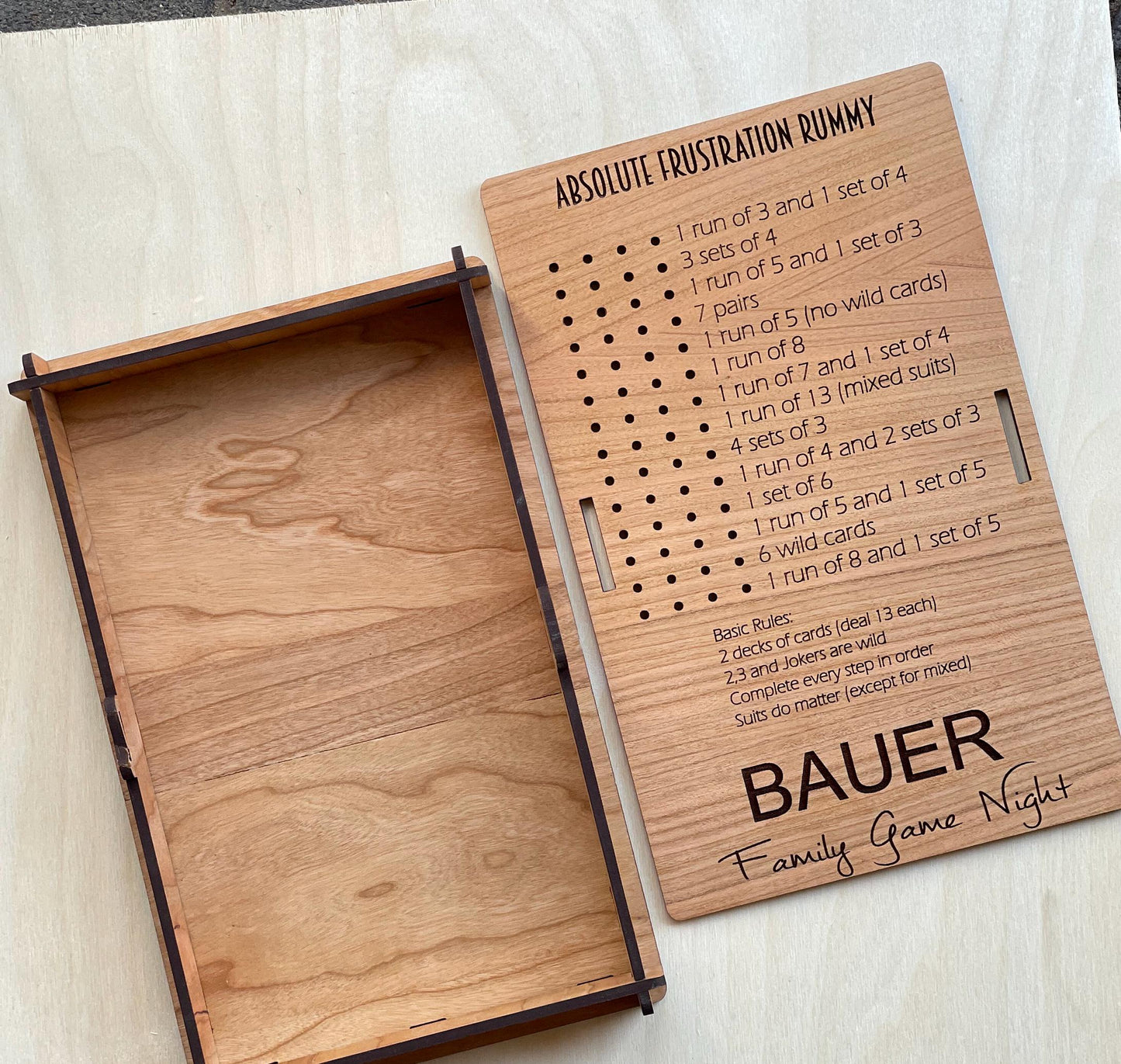 Absolute Frustration Rummy, Game Night, Rummy Card Game, Housewarming Gift, Camping Game, Travel Games, Gift for Dad, Gift For Mom