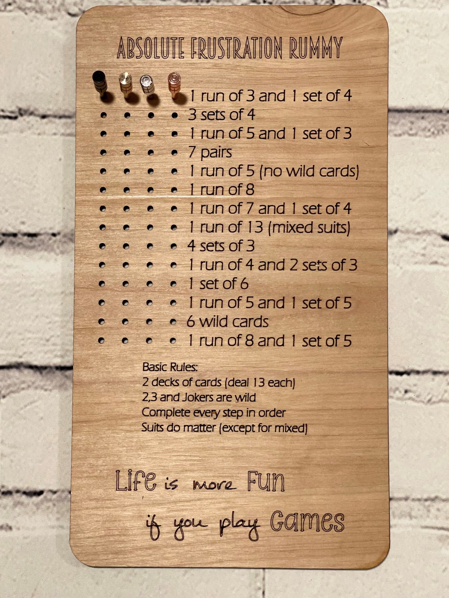 Absolute Frustration Rummy, Game Night, Rummy Card Game, Housewarming Gift, Camping Game, Travel Games, Gift for Dad, Gift For Mom, Family