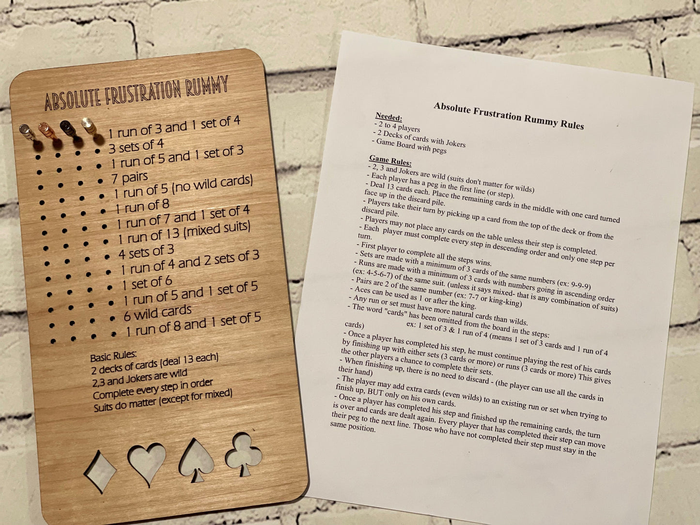 Absolute Frustration Rummy, Game Night, Rummy Card Game, Housewarming Gift, Camping Game, Travel Games, Gift for Dad, Gift For Mom, Family