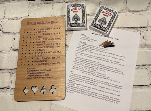 Absolute Frustration Rummy, Game Night, Rummy Card Game, Housewarming Gift, Camping Game, Travel Games, Gift for Dad, Gift For Mom, Family
