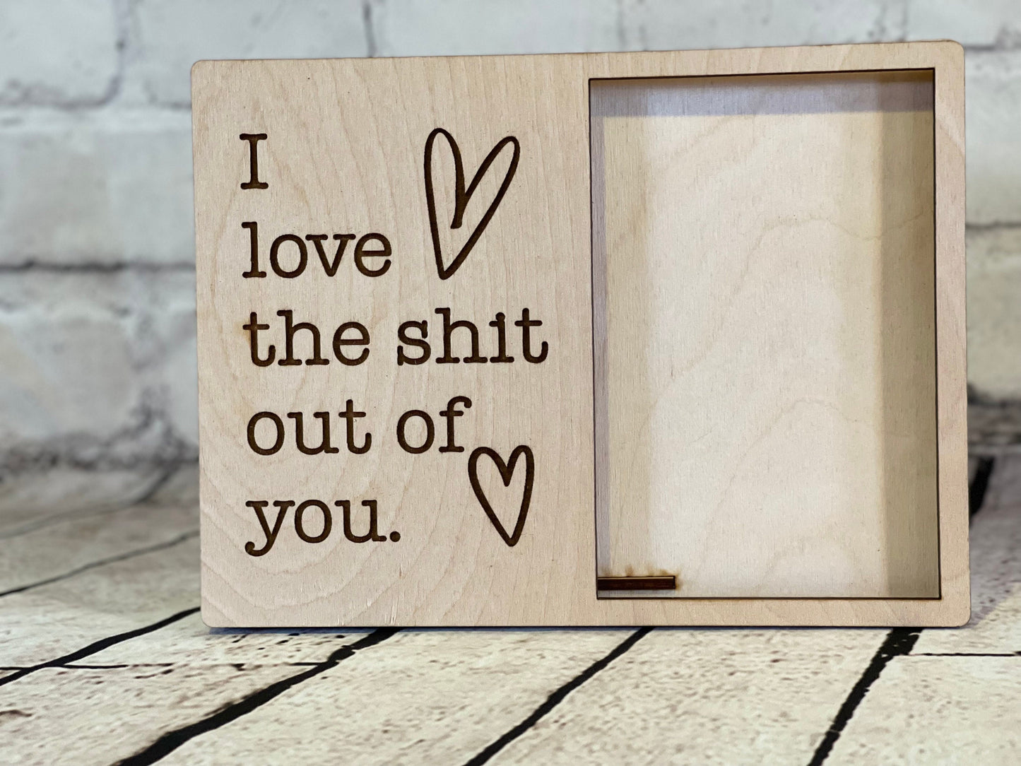 Anniversary Gift I Love You Wood Picture Frame I Love The Shit Out Of You