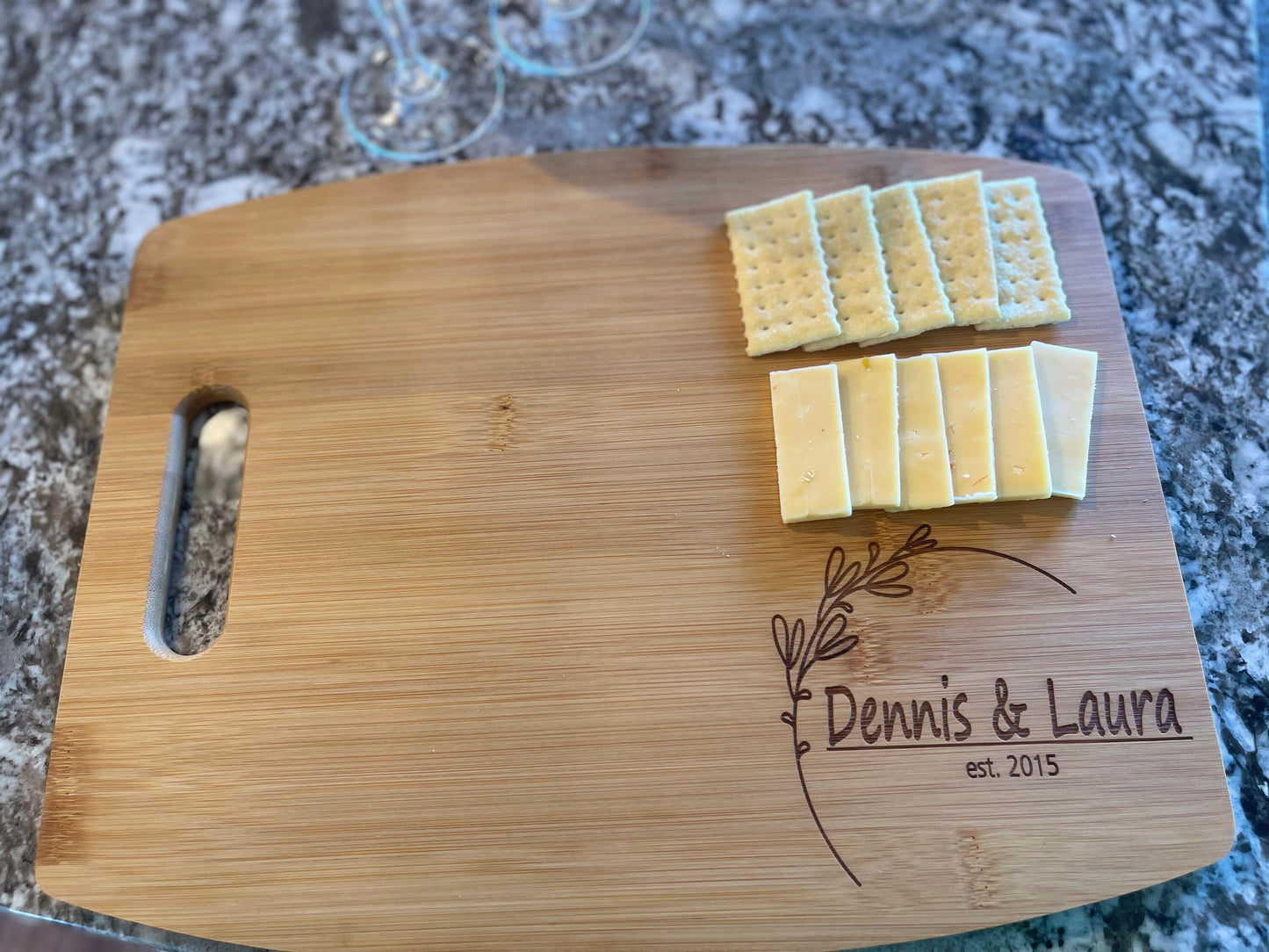 Personalized Bamboo Cheese Board