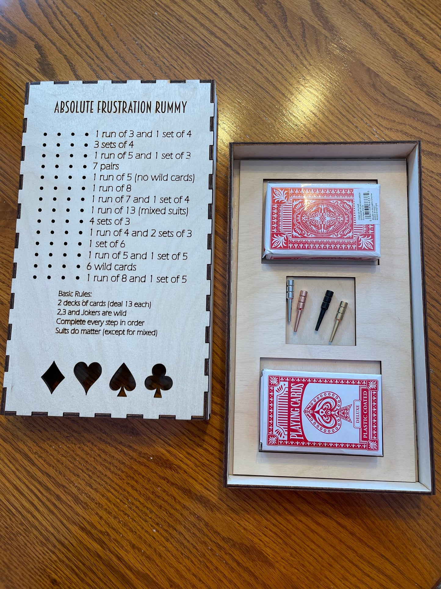 Absolute Frustration Rummy, Game Night, Rummy Card Game, Housewarming Gift, Camping Activity, Gift for Dad, Camping Activity, Nursing Home