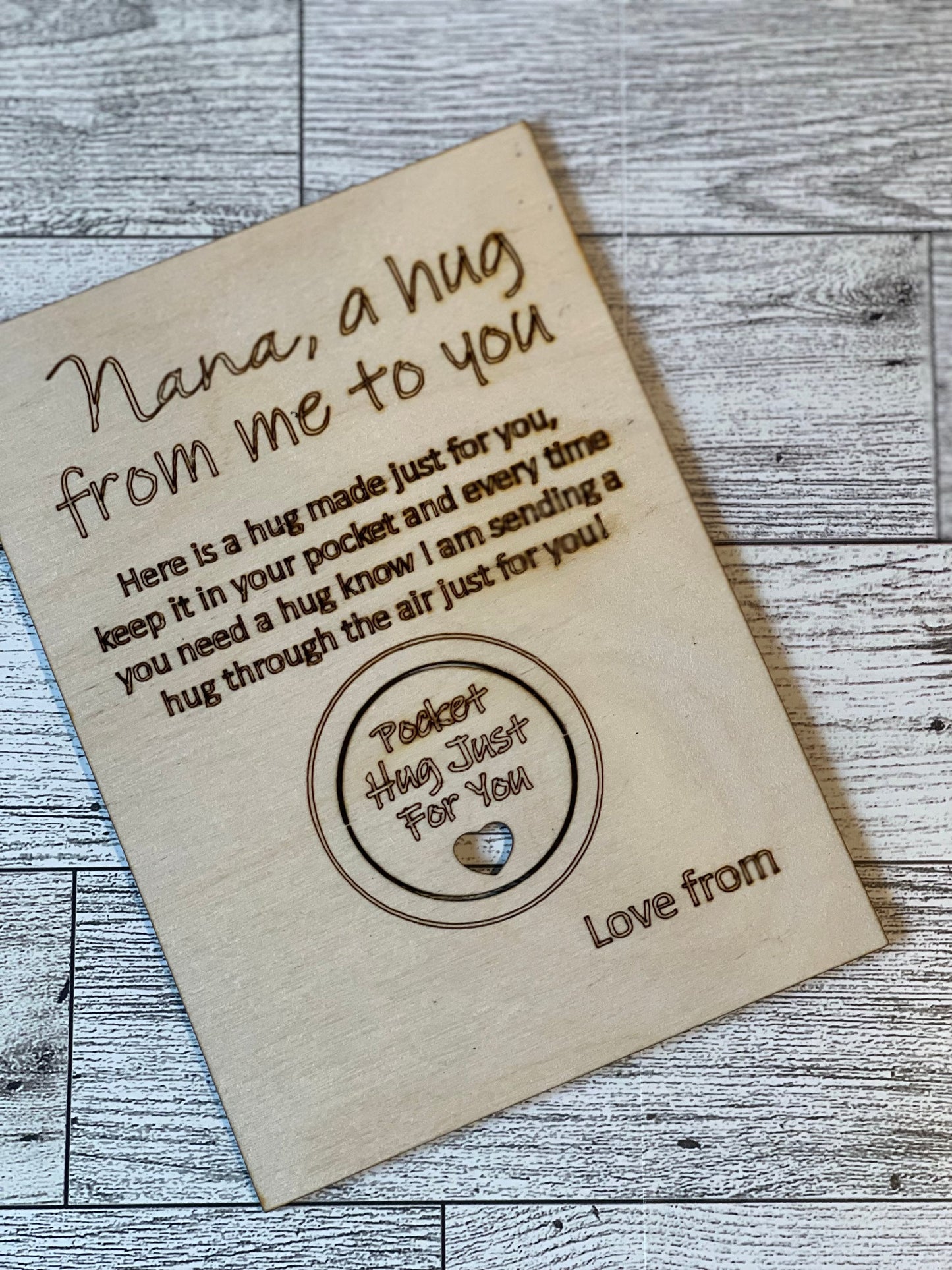 Pocket Hug, Nana Hug Card, Mothers Day Gift, Pocket Token, Missing You