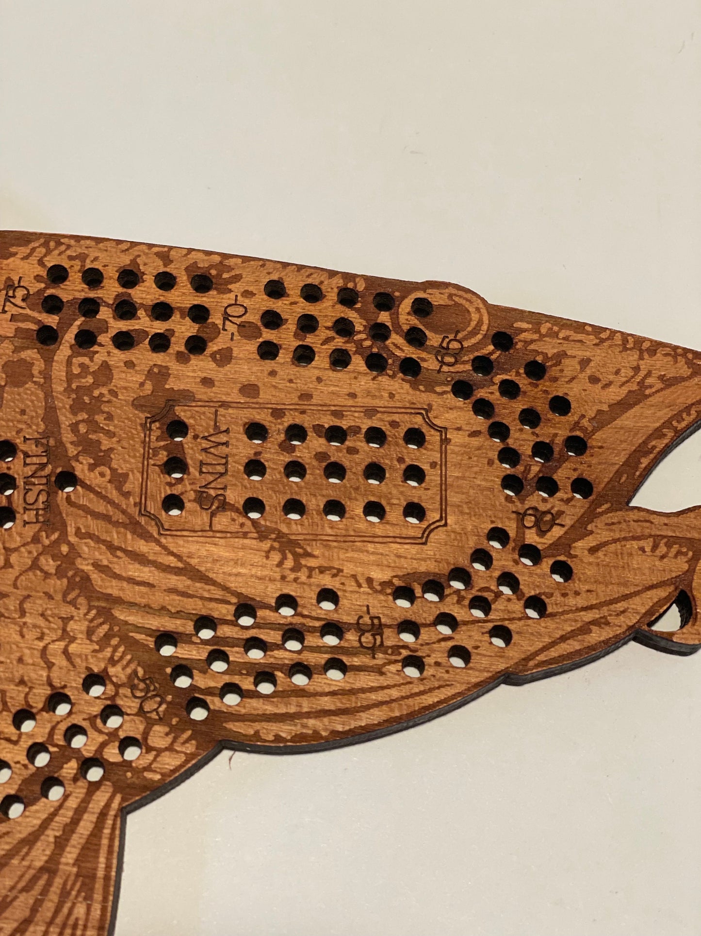 Cod Fish Cribbage Board, Laser Engraved Wooden Game, Perfect for Family Game Night, Unique Gift for Board Game Lovers