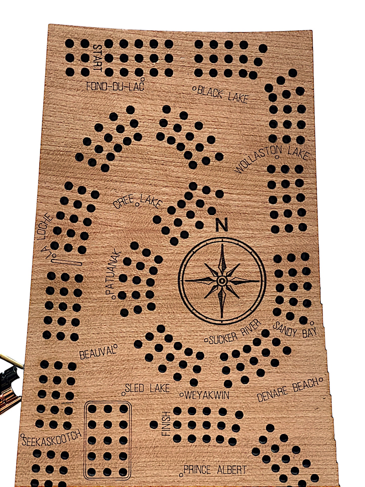 Saskatchewan Cribbage Board, Laser Engraved Wooden Game, Perfect for Family Game Night, Unique Gift for Board Game Lovers