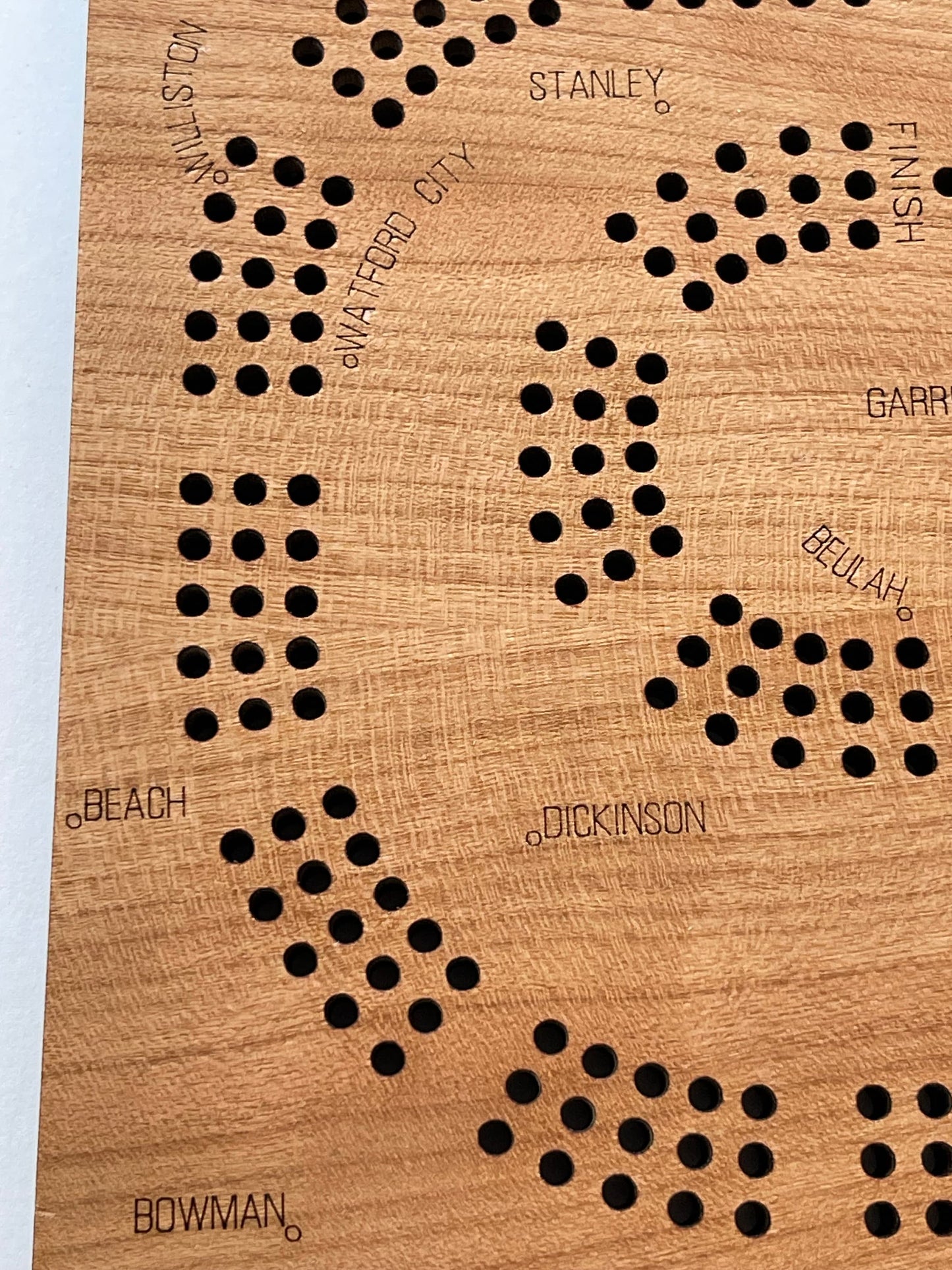 North Dakota Cribbage Board, Perfect Custom Gift for Game Night Unique Cribbage Board of North Dakota, Personalized Gift for Card Game Fans