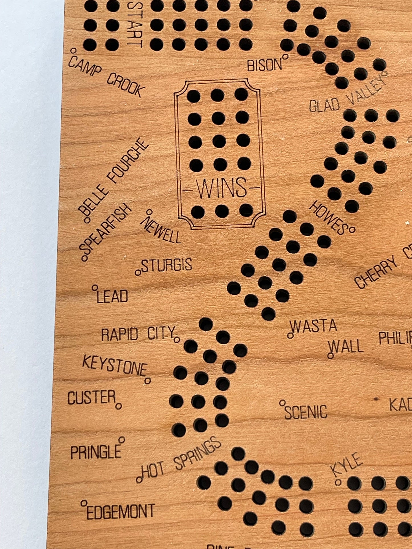 South Dakota Cribbage Board, Gift For Cribbage Player, House Warming Gift