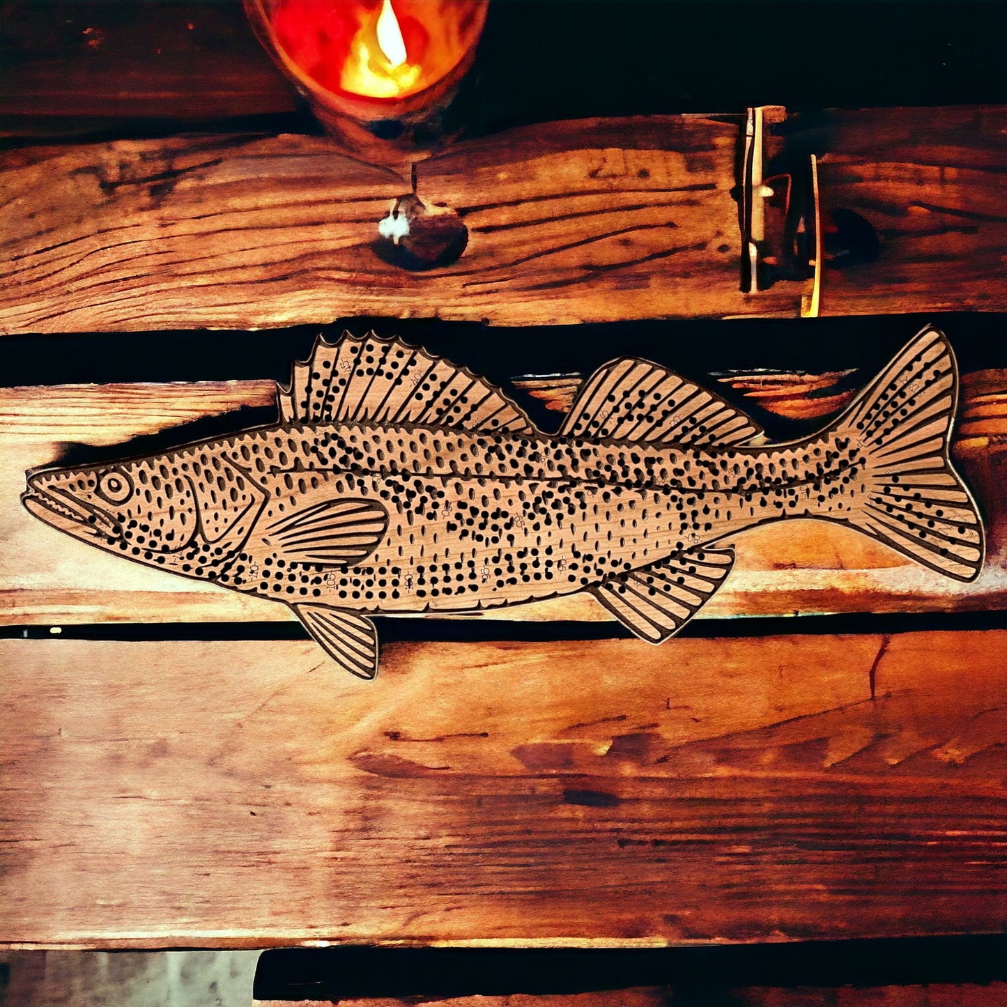 Walleye Cribbage Board, Laser Engraved Wooden Game, Perfect for Family Game Night, Unique Gift for Board Game Lovers, Boat or Cabin Games
