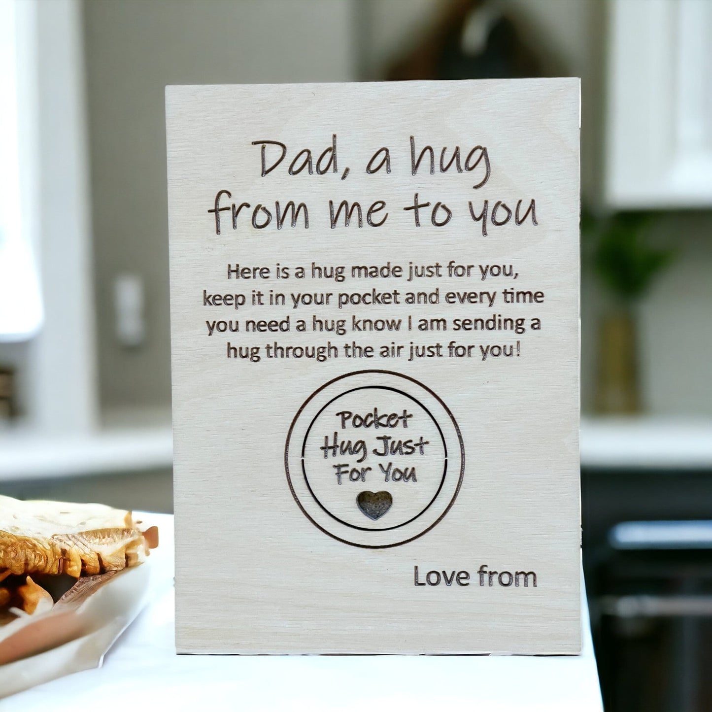 Dad Pocket Hug Card-  Fathers Day Gift -  Thinking Of You -  Special Father Gift -  Dad Birthday - Pocket Hug Card - Gift From Kids