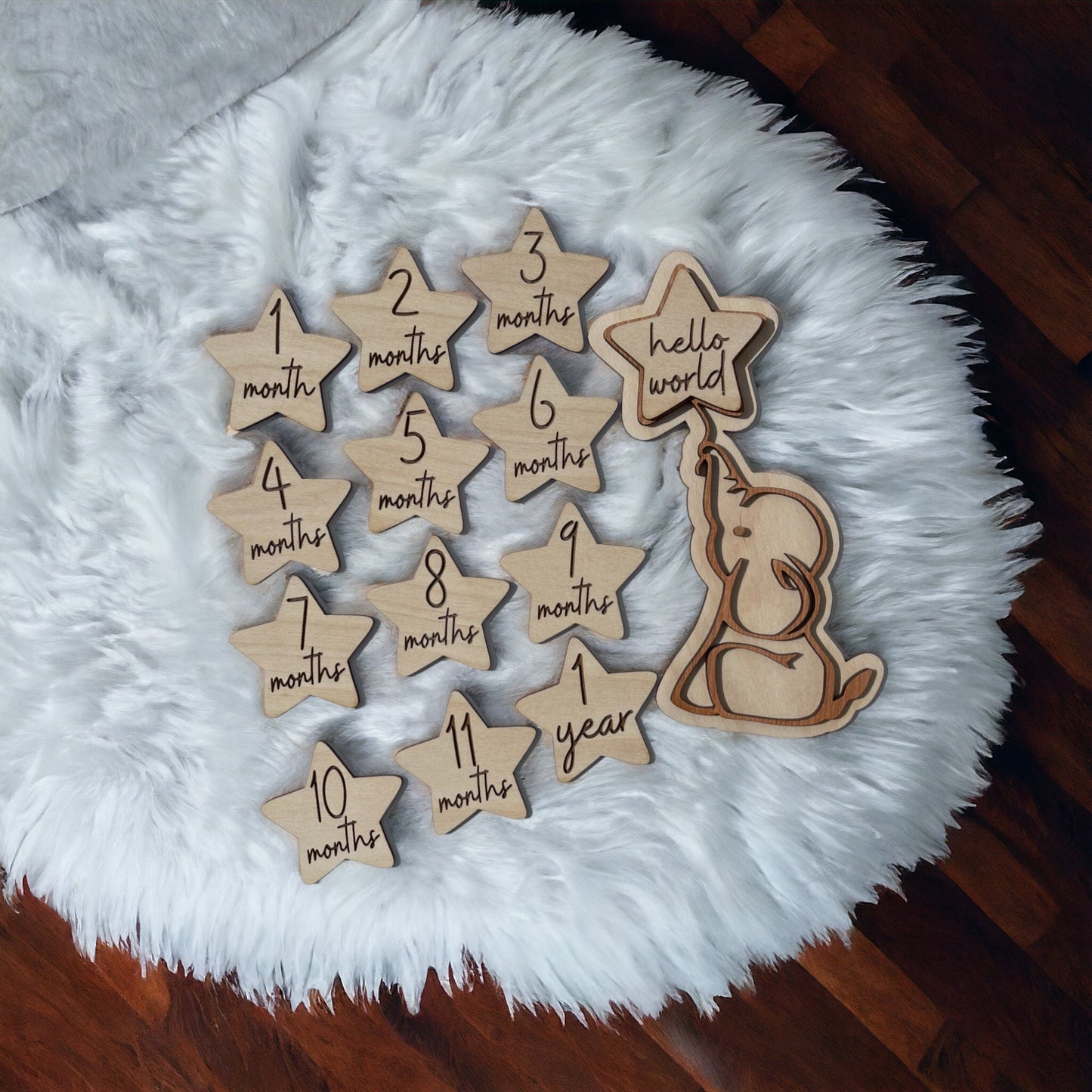 Baby Milestone Markers, Elephant Monthly Milestones, Child Photo Prop, New Baby Shower Gift, New Mother Gift, Birth Gift, Birth Announcement
