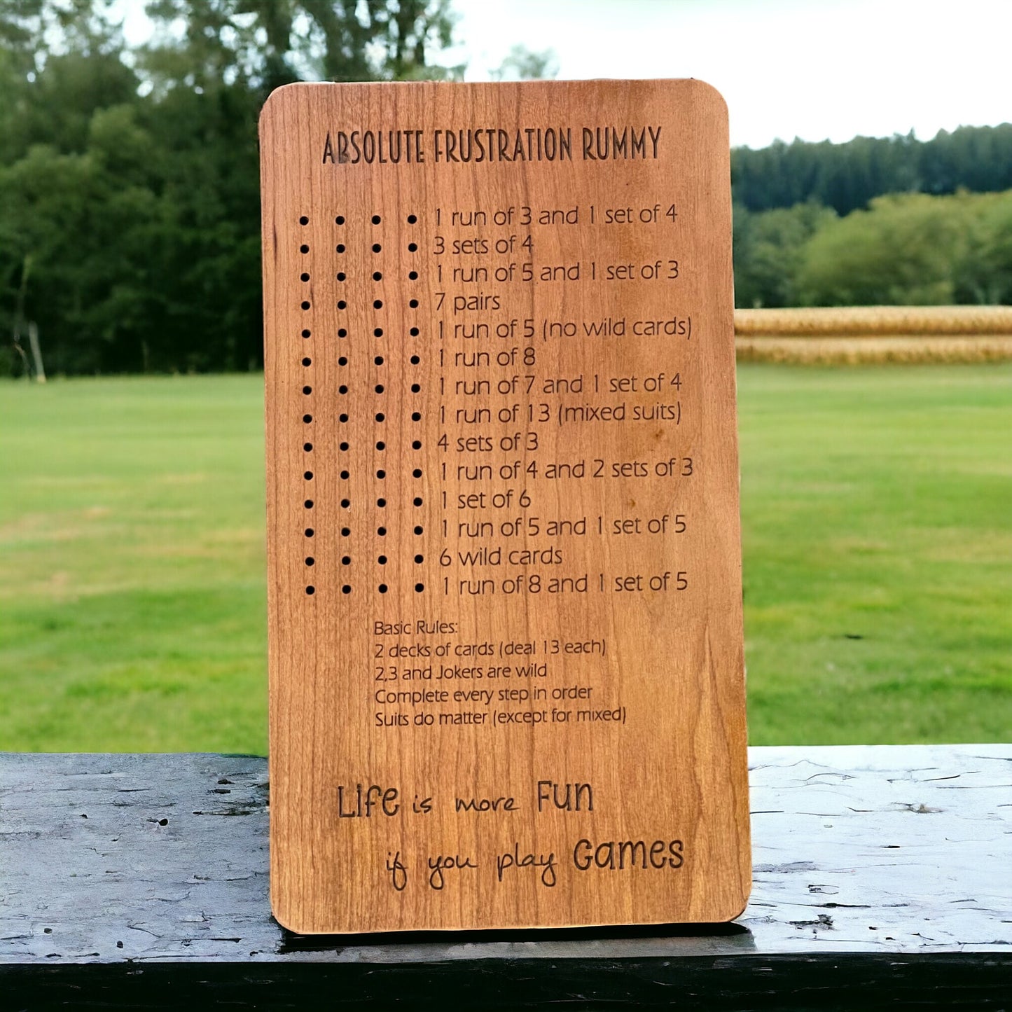 Absolute Frustration Rummy Game - Guaranteed Fun for Most - Ultimate Rummy Card Game Set - Family Game Night - Perfect For Cabin or Home