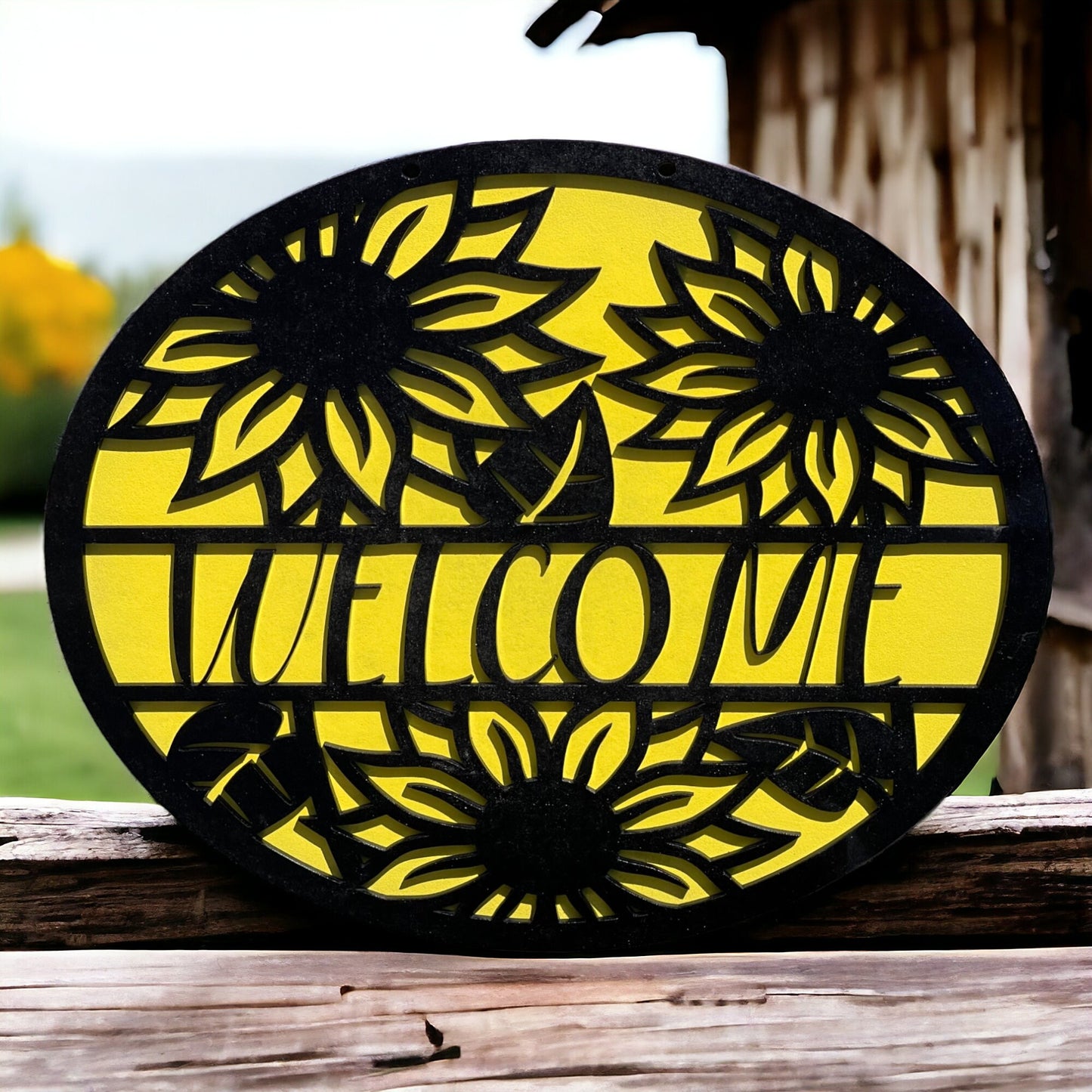 Custom Sunflower Name Sign,  Laser Engraved Wood Plaque, Personalized Sunflower Name Plaque, New Home Gift, Birthday Gift, Plant and Flower