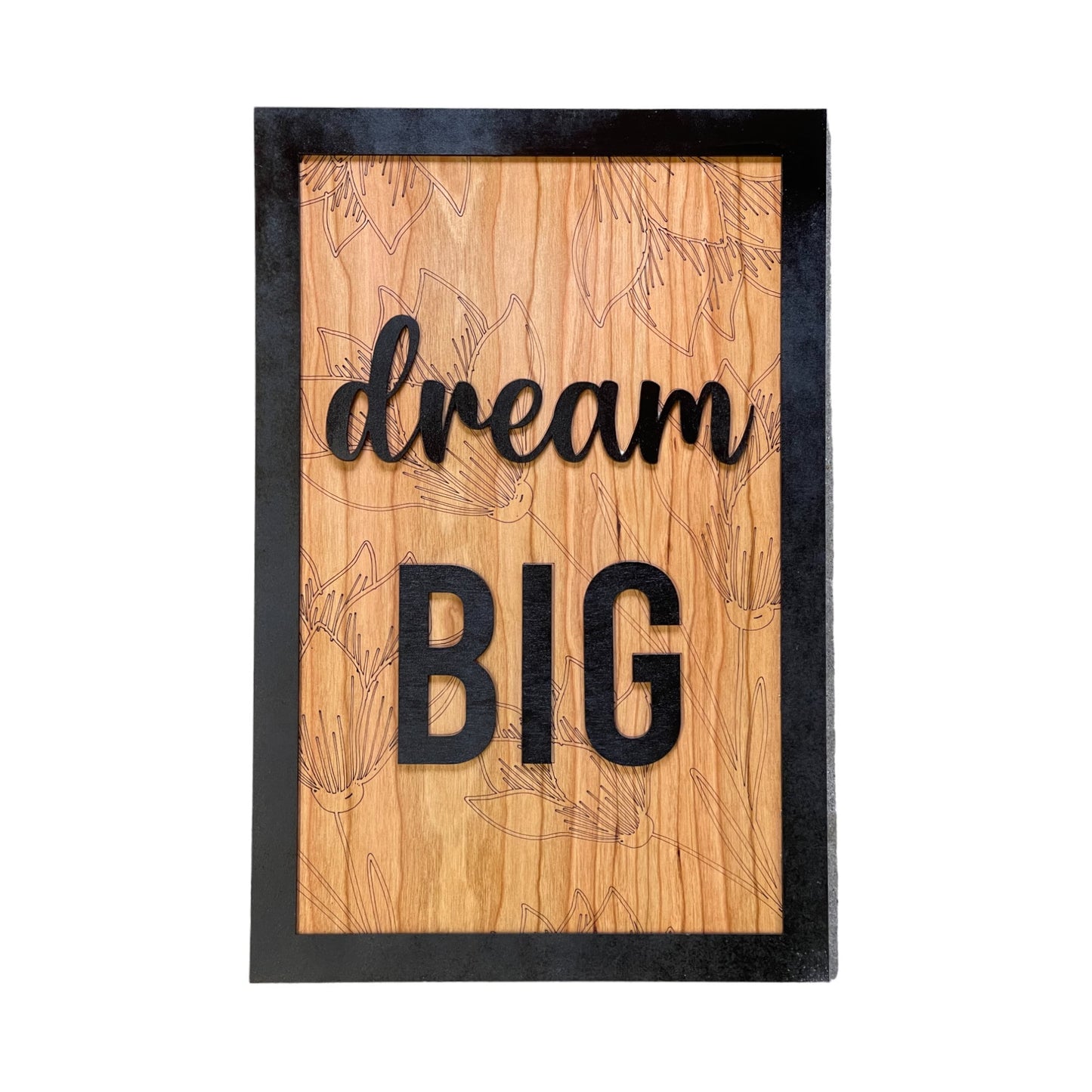 Set of 3 Laser Engraved Signs on Cherry Wood - Quote Sign Collection - Be Brave - Do Good Things - Dream Big - Nursery Decor - Kids Room