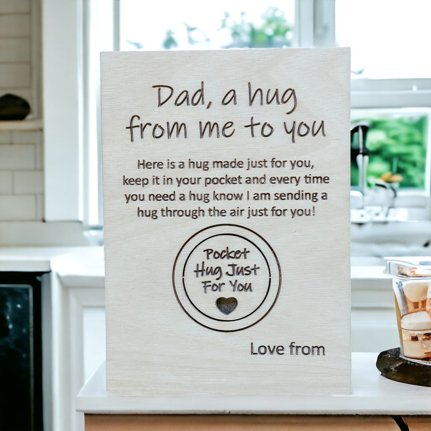 Dad Pocket Hug Card-  Fathers Day Gift -  Thinking Of You -  Special Father Gift -  Dad Birthday - Pocket Hug Card - Gift From Kids