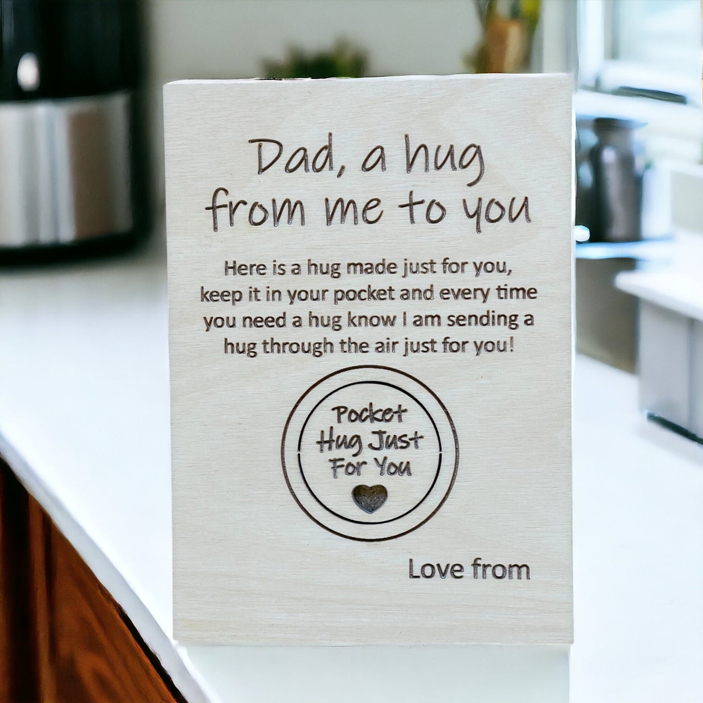 Dad Pocket Hug Card-  Fathers Day Gift -  Thinking Of You -  Special Father Gift -  Dad Birthday - Pocket Hug Card - Gift From Kids