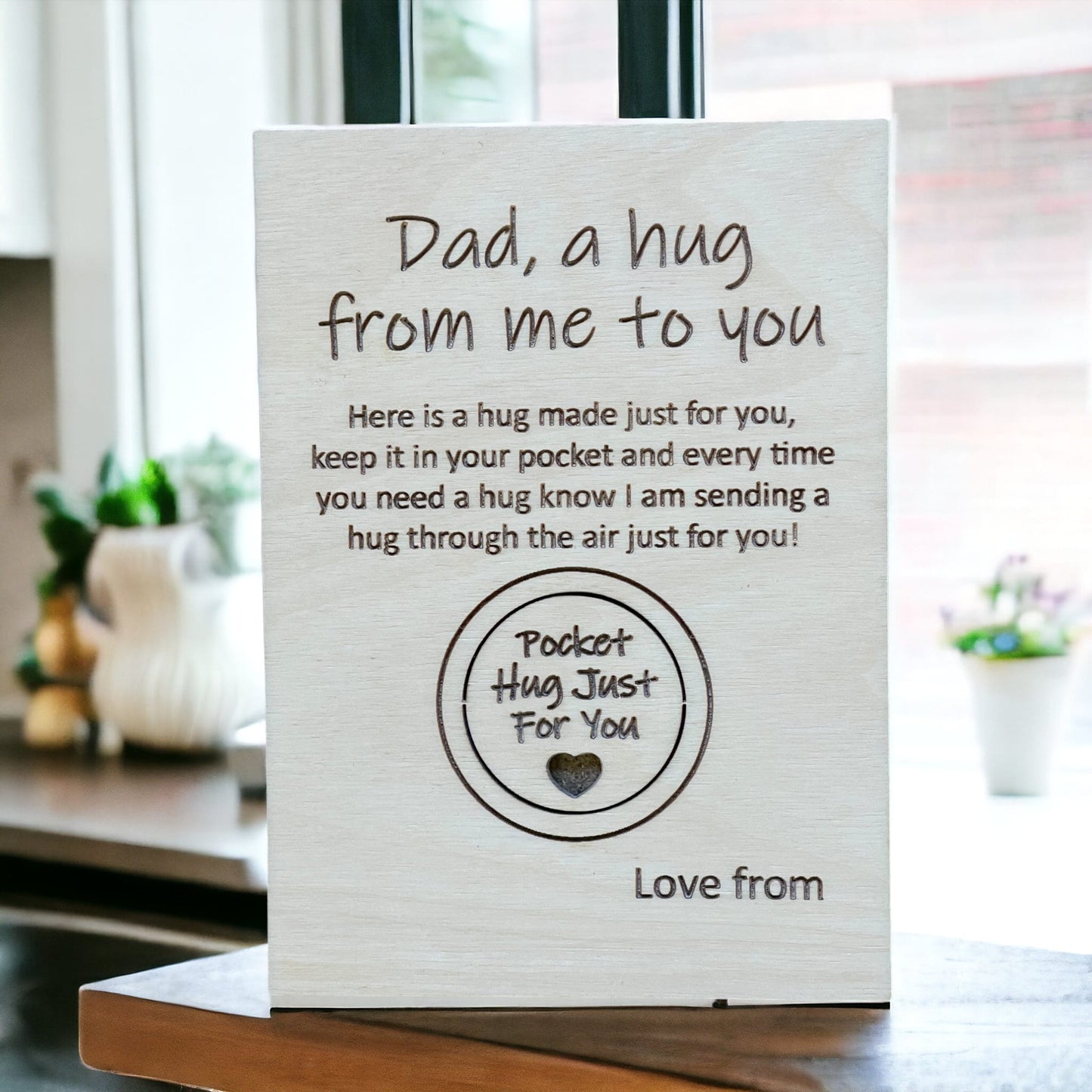 Dad Pocket Hug Card-  Fathers Day Gift -  Thinking Of You -  Special Father Gift -  Dad Birthday - Pocket Hug Card - Gift From Kids