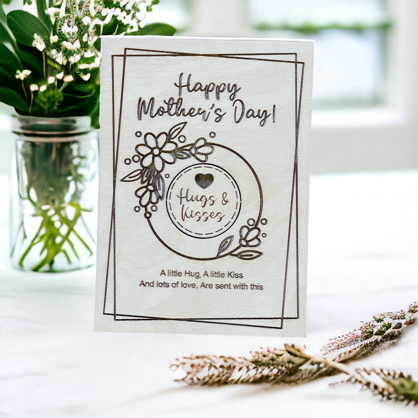 Mothers Day Card, Gift From Kids, Hugs and Kisses, Grandma Gift, Pocket Hugs and Kisses, Mothers Day Card, Pocket Hug