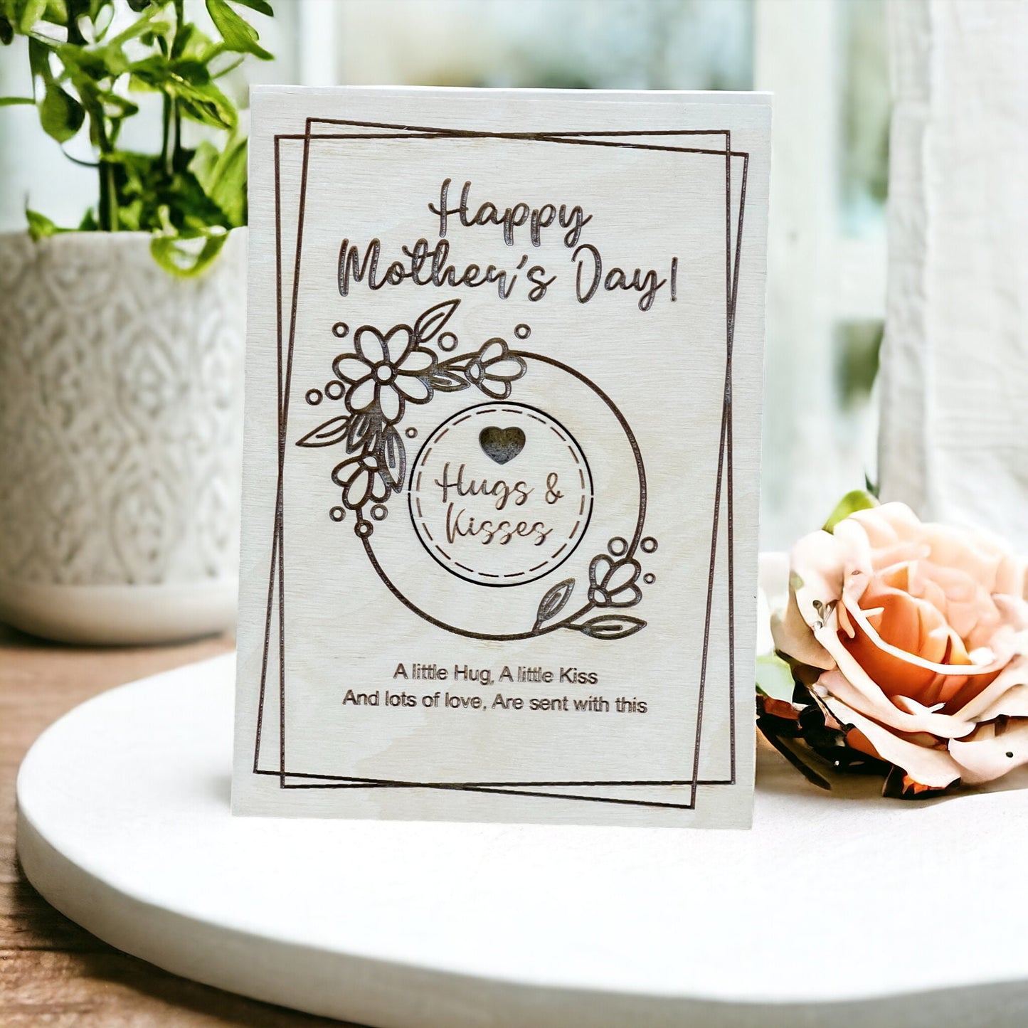 Mothers Day Card, Gift From Kids, Hugs and Kisses, Grandma Gift, Pocket Hugs and Kisses, Mothers Day Card, Pocket Hug