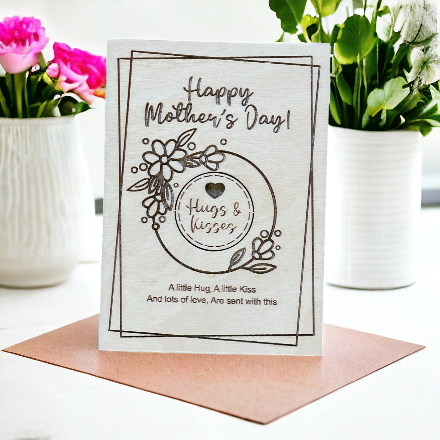 Mothers Day Card, Gift From Kids, Hugs and Kisses, Grandma Gift, Pocket Hugs and Kisses, Mothers Day Card, Pocket Hug