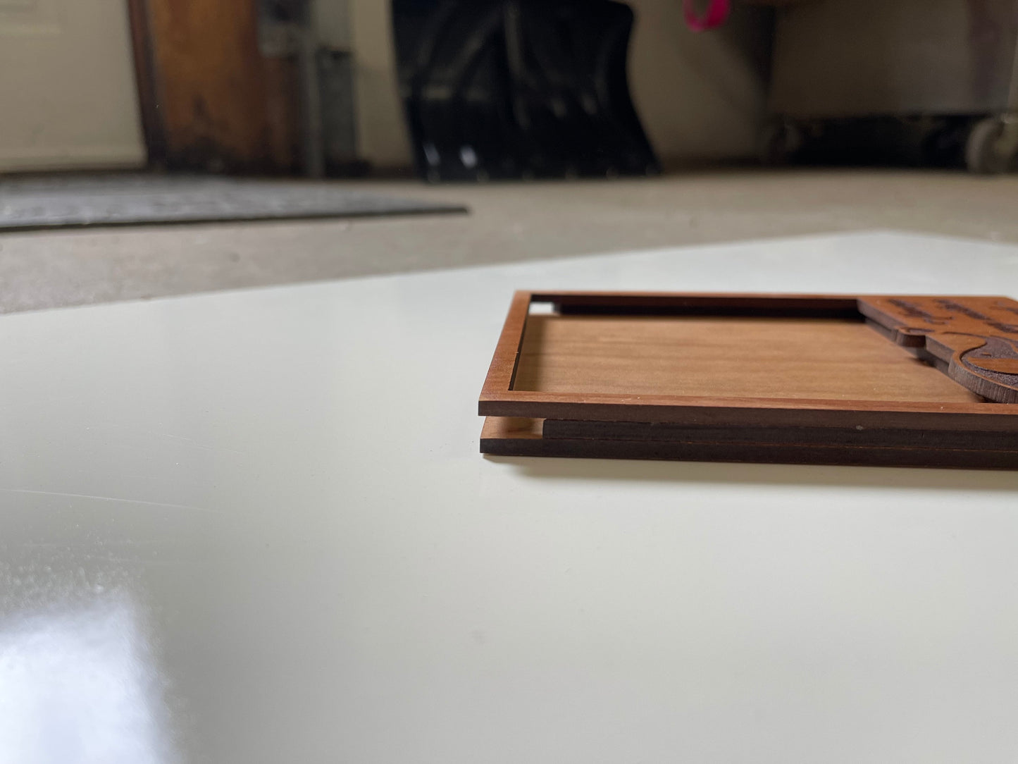 Beautiful Cherry Wood Elephant Frame - Perfect for 4.25" x 4.25" Picture - Best Gift for Mom - Handcrafted - Laser Engraved -Mothers Day