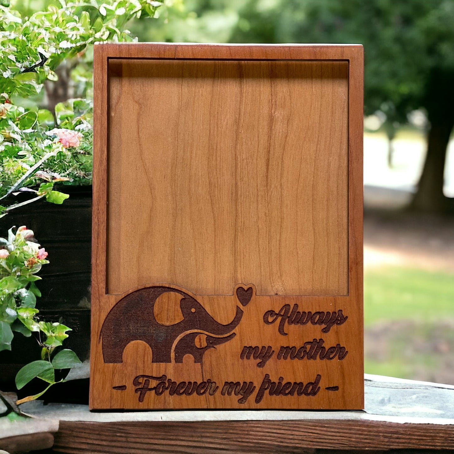 Always My Mother Forever My Friend Frame - Perfect for 4.25" x 4.25" Picture - Best Gift for Mom - Handcrafted - Laser Engraved -Mothers Day