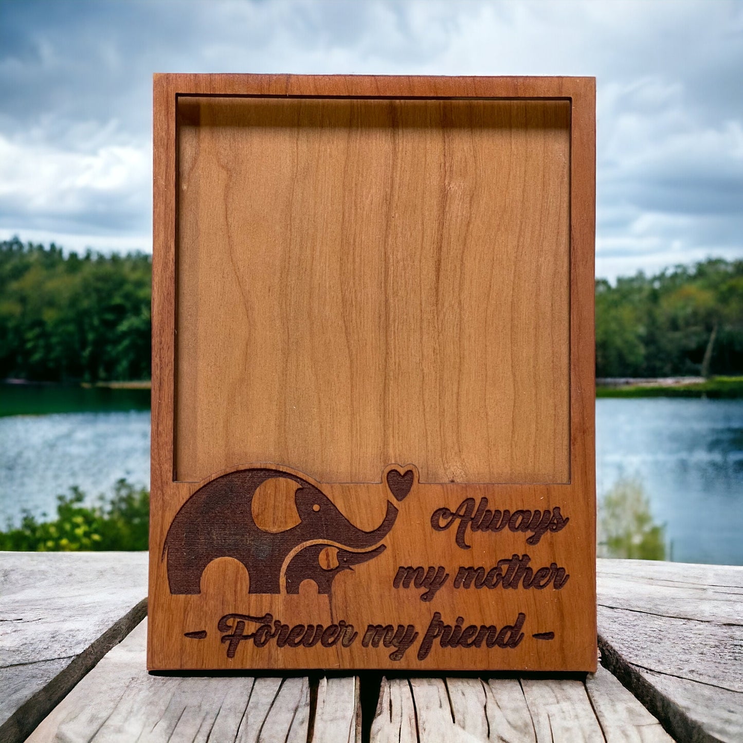 Always My Mother Forever My Friend Frame - Perfect for 4.25" x 4.25" Picture - Best Gift for Mom - Handcrafted - Laser Engraved -Mothers Day