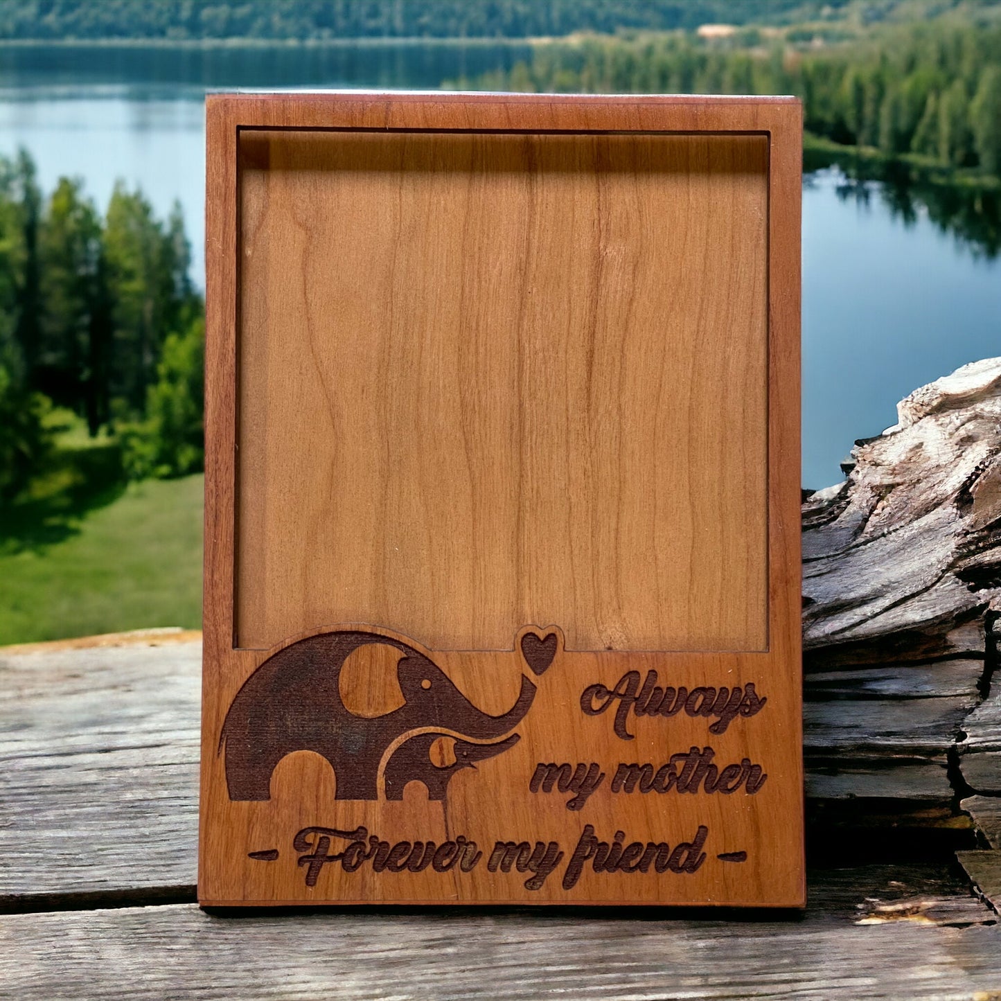 Always My Mother Forever My Friend Frame - Perfect for 4.25" x 4.25" Picture - Best Gift for Mom - Handcrafted - Laser Engraved -Mothers Day