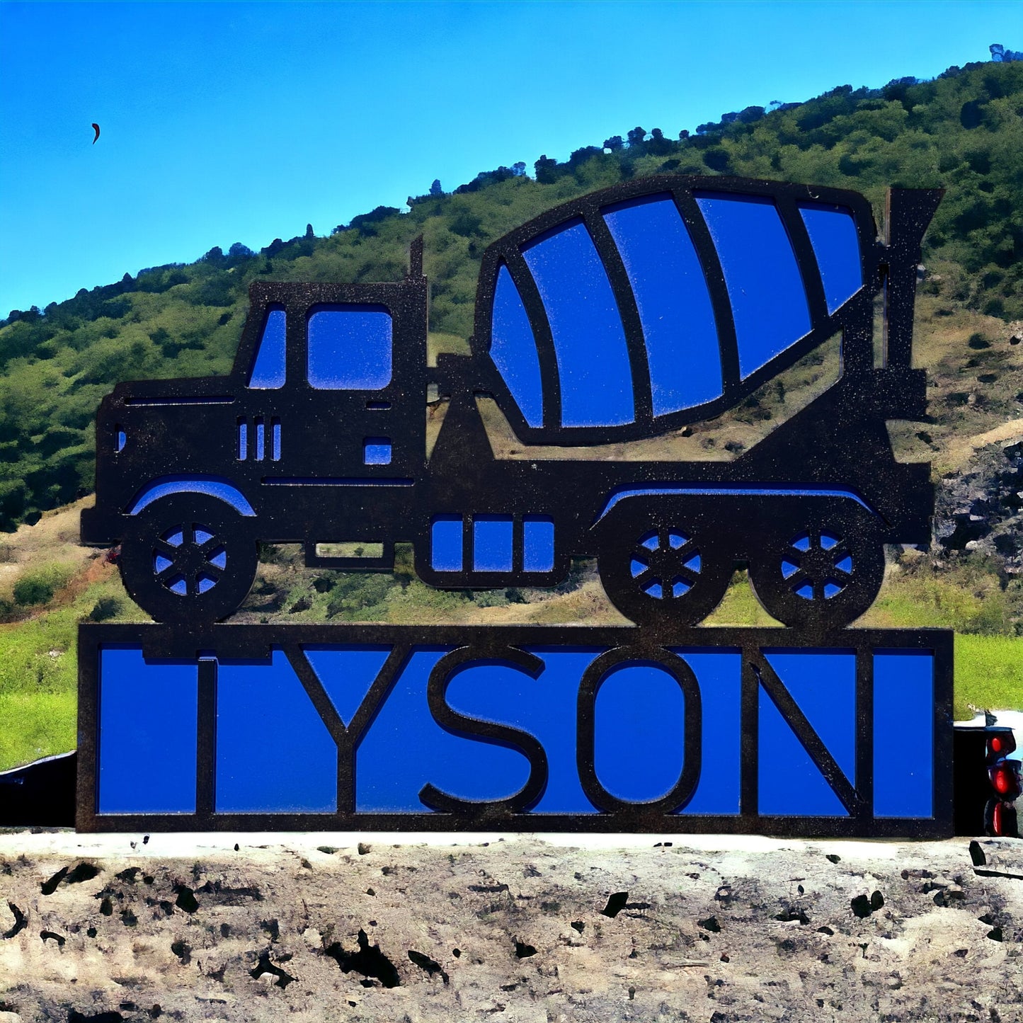 Personalized Cement Truck Name Sign - Customized Laser Engraved Concrete Mixer Plaque - Custom  Plaque - Personalized Construction Vehicle