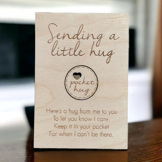 Pocket Hug -  Gift For Someone You Love -  Missing You - Card For Loved One - THinking Of You - Gift For Parent Grandparent Kids