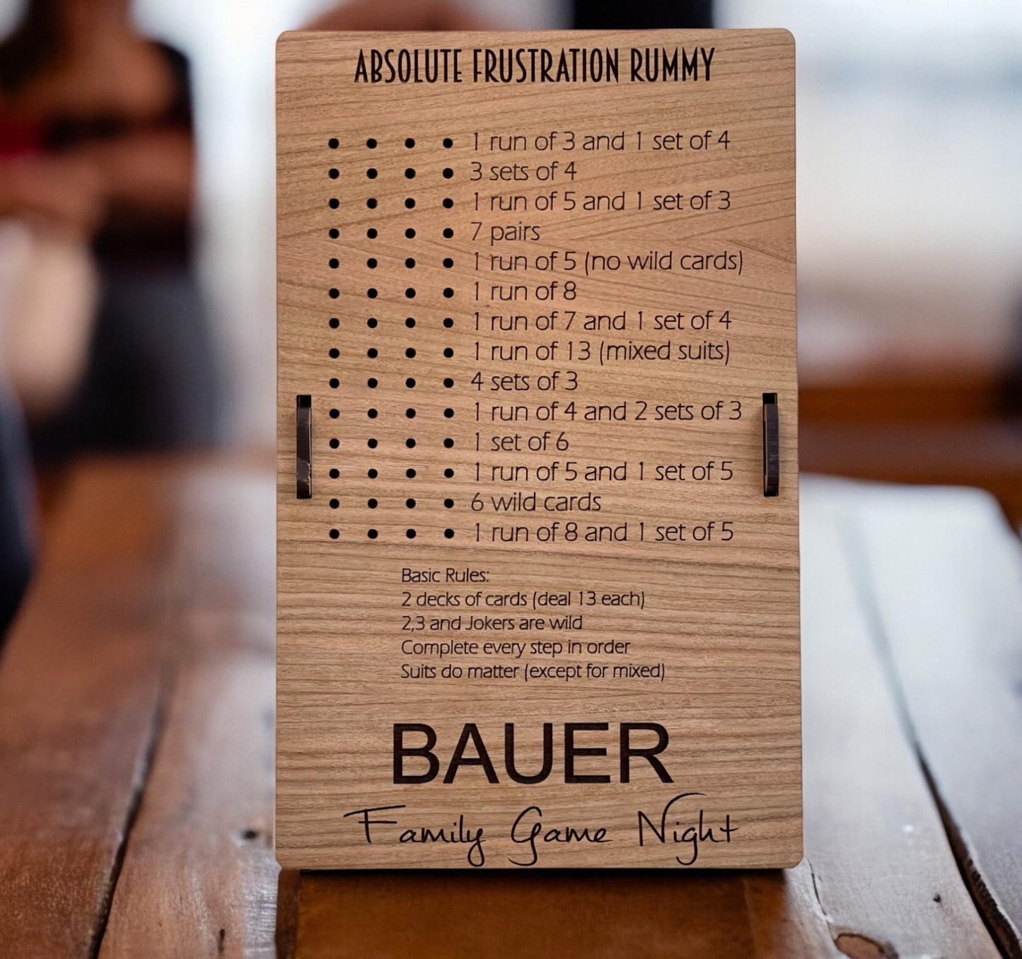 Absolute Frustration Rummy, Game Night, Rummy Card Game, Housewarming Gift, Camping Game, Travel Games, Gift for Dad, Gift For Mom