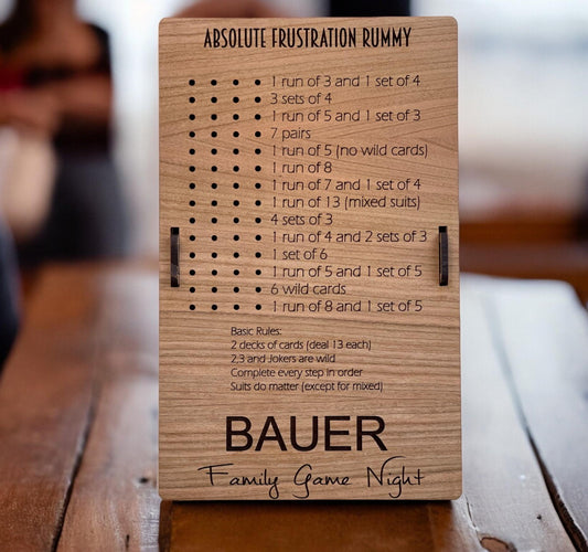 Absolute Frustration Rummy, Game Night, Rummy Card Game, Housewarming Gift, Camping Game, Travel Games, Gift for Dad, Gift For Mom