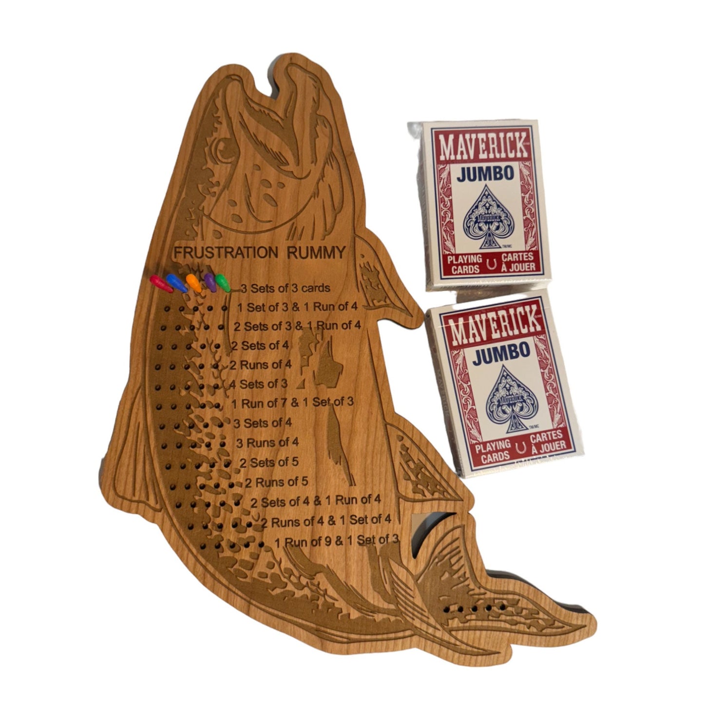 Absolute Frustration Rummy Game, Fish Lover Gift, Ultimate Rummy Card Game Set, Family Game Night, Perfect For Cabin or Home, Board Game