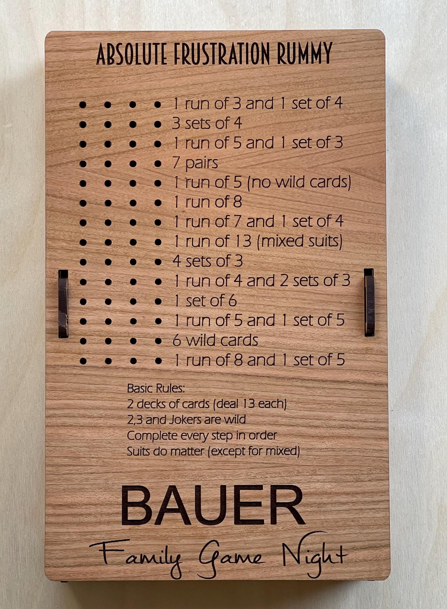 Absolute Frustration Rummy, Game Night, Rummy Card Game, Housewarming Gift, Camping Game, Travel Games, Gift for Dad, Gift For Mom