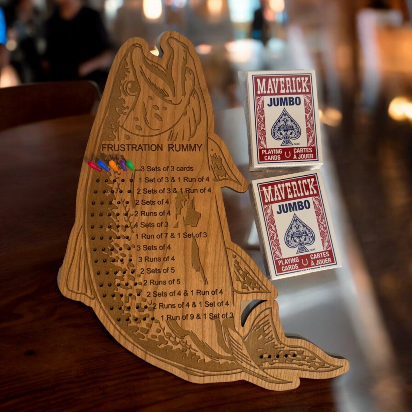 Absolute Frustration Rummy Game, Fish Lover Gift, Ultimate Rummy Card Game Set, Family Game Night, Perfect For Cabin or Home, Board Game