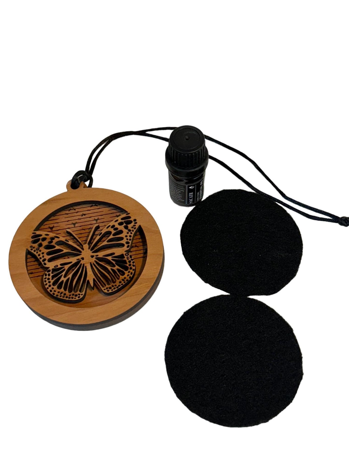 Butterfly Small Space Air Freshener, Car, Truck. Room, Small Space, Essential Oils, Hanging Wooden Air Freshener, Freshen Your Ride
